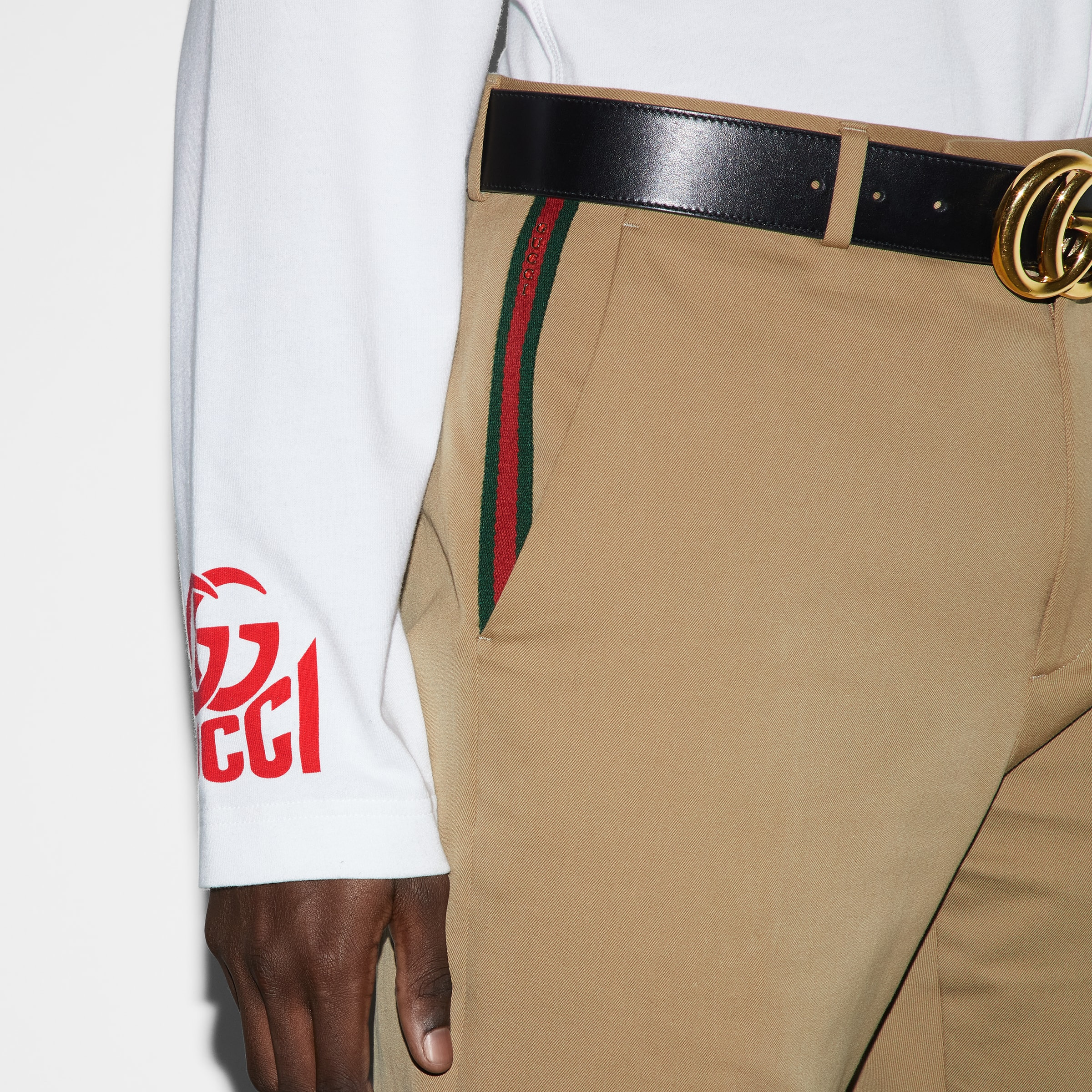 Cotton gabardine pant with Web - 5
