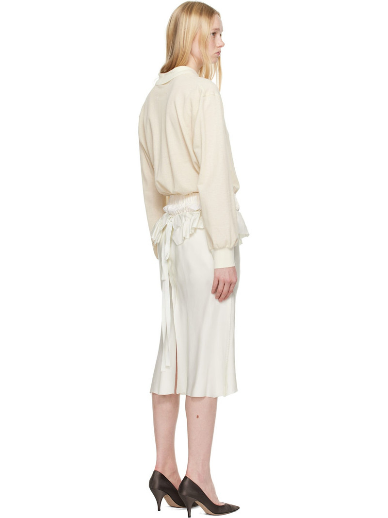 Beige Paneled Midi Dress 3