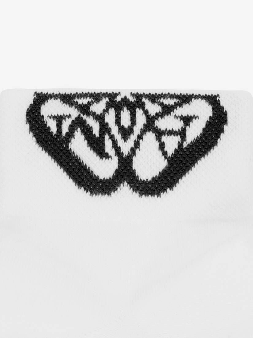 Women's Cut Seal Logo Socks in White/black - 2