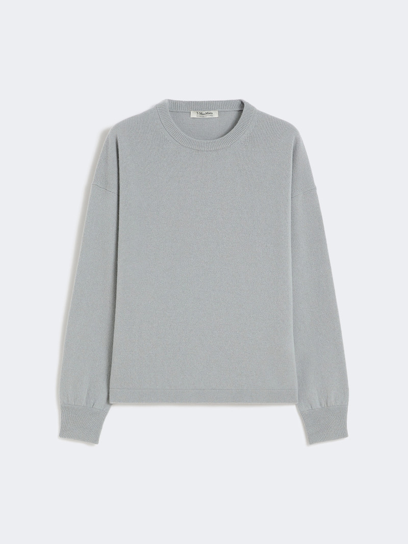 NEBBIE Boxy-fit wool and cashmere sweater - LIGHT BLUE 8