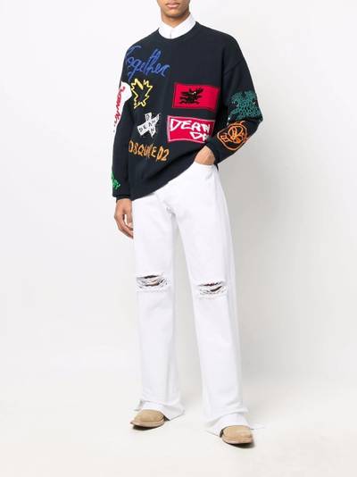 DSQUARED2 logo-patch sweatshirt outlook