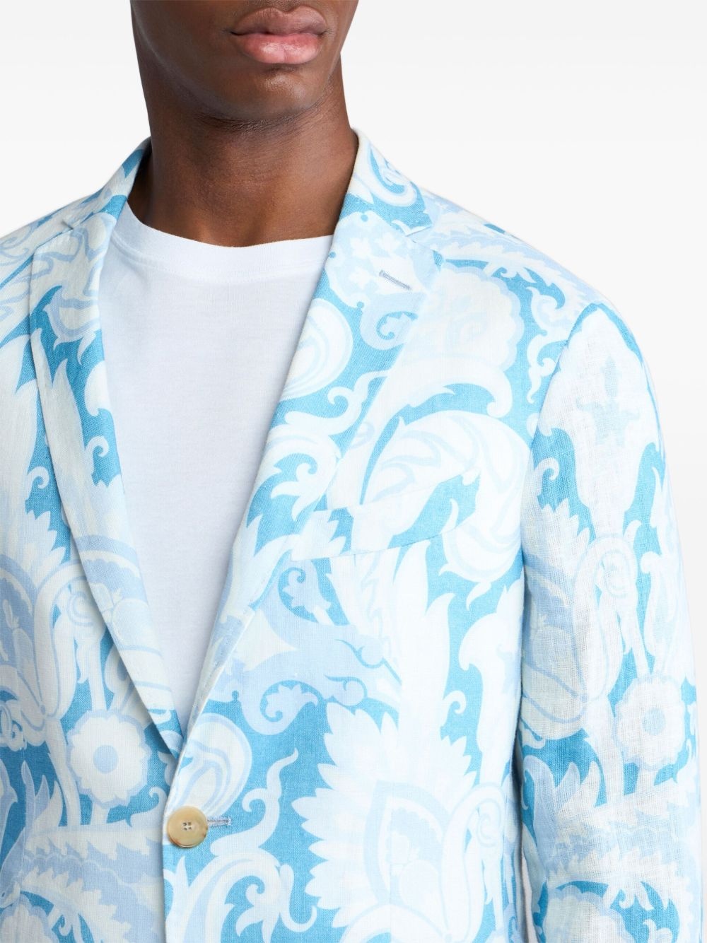 floral-jacquard blazer - 5
