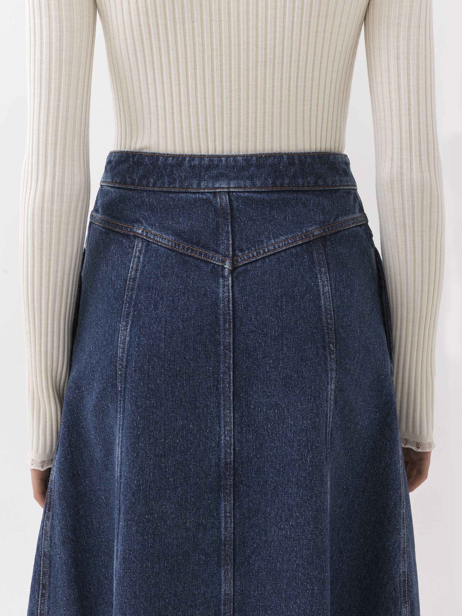 FLARED MID-LENGTH SKIRT - 6