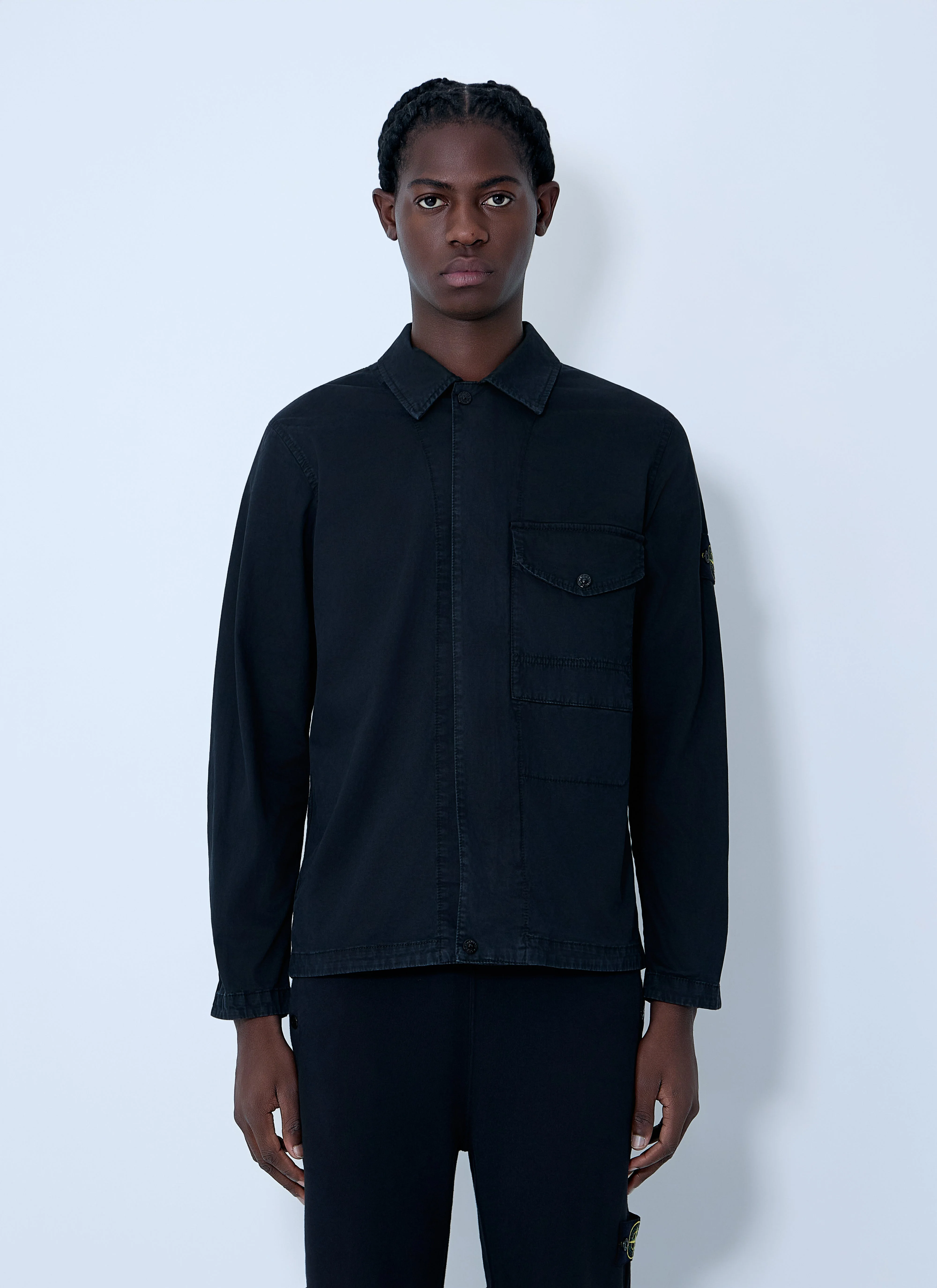 Stone Island Men Logo Patch Shirt - 1