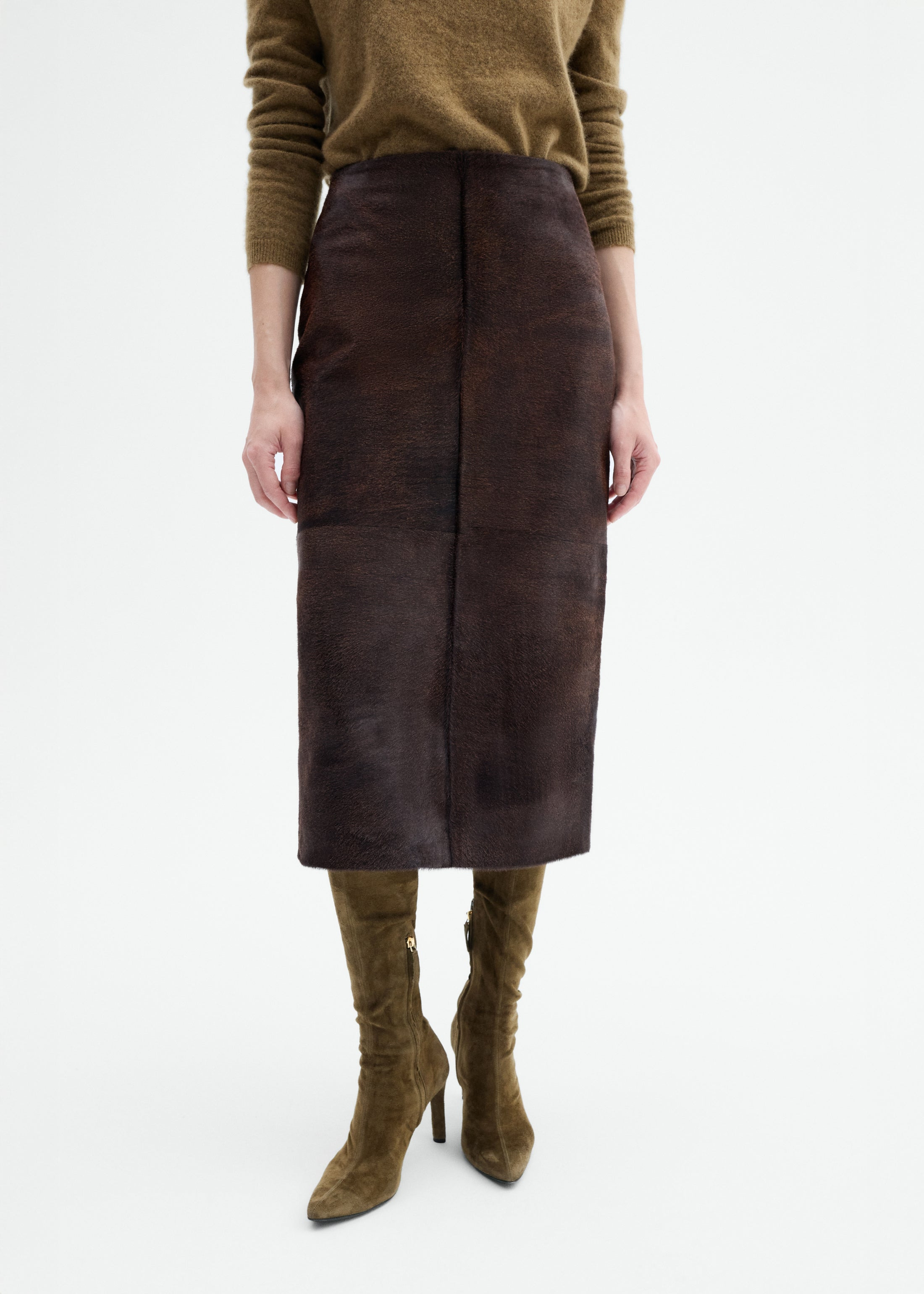 Pencil Skirt in Calf Hair - 2