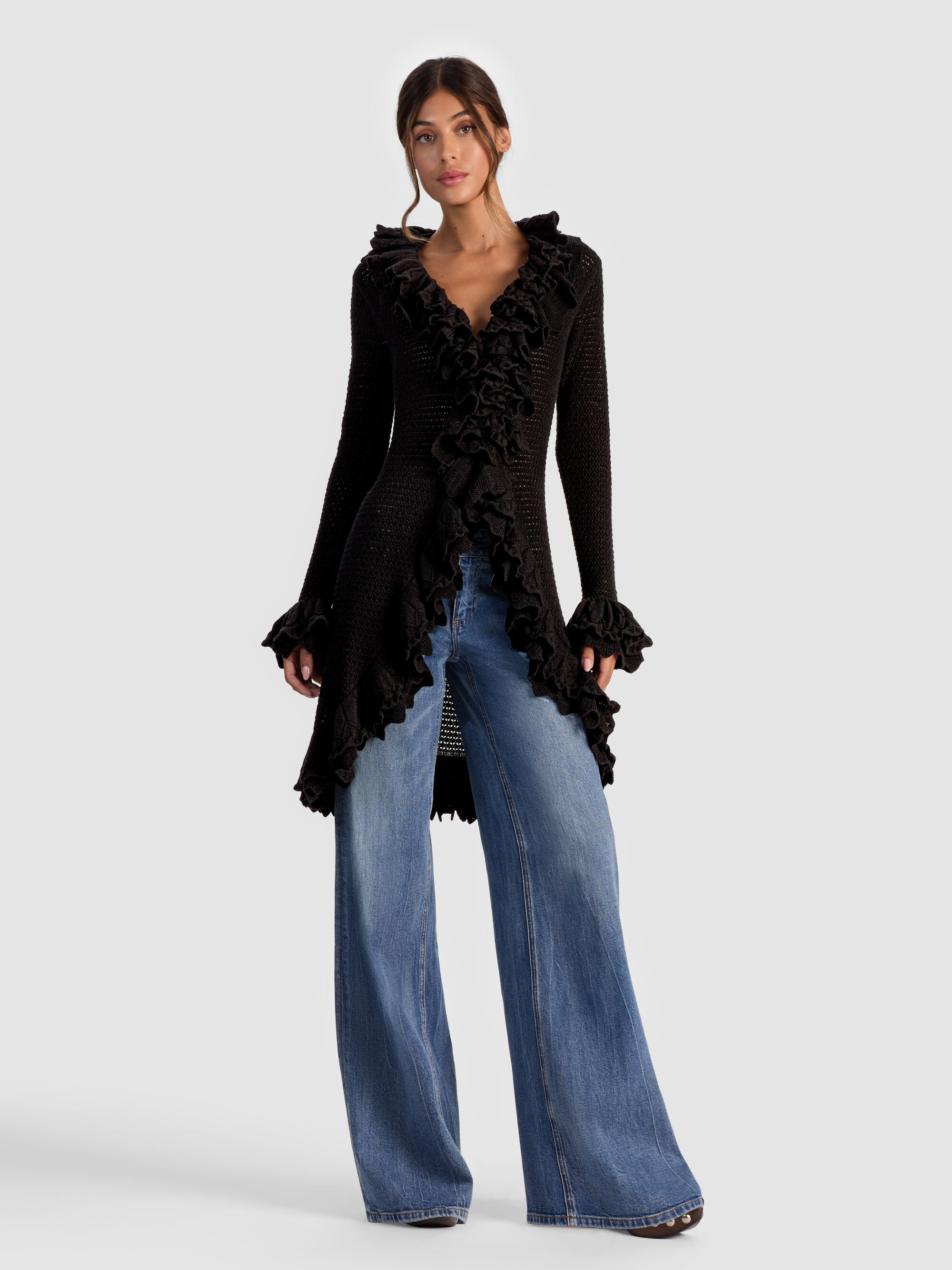 YARA RUFFLE CARDIGAN - 3