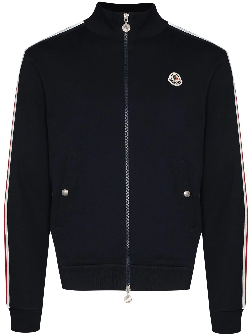 logo-patch zip-up sweatshirt - 1