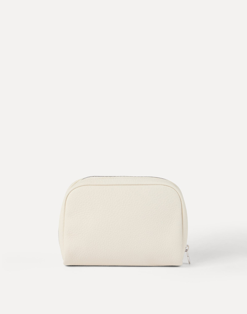 Brunello Cucinelli Fine grain calfskin slim beauty case outlook