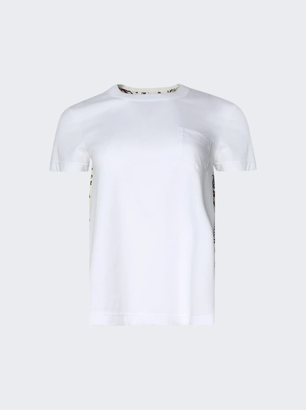Floral Print X Cotton Jersey T-shirt Ivory - 1