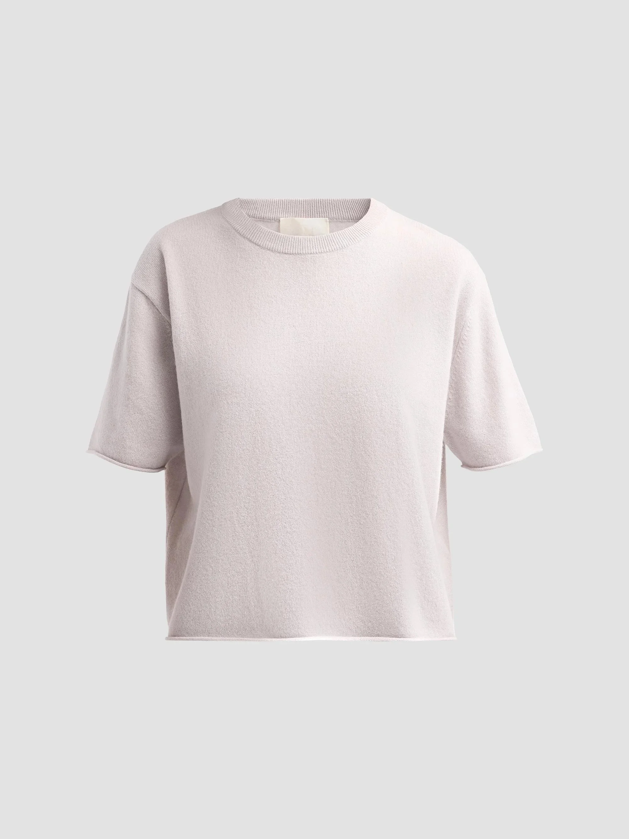 Women's Cila Cashmere Crewneck T-Shirt - Seashell - 1