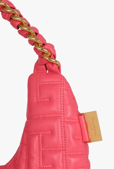 Salmon pink quilted leather Pillow Hobo bag - 8