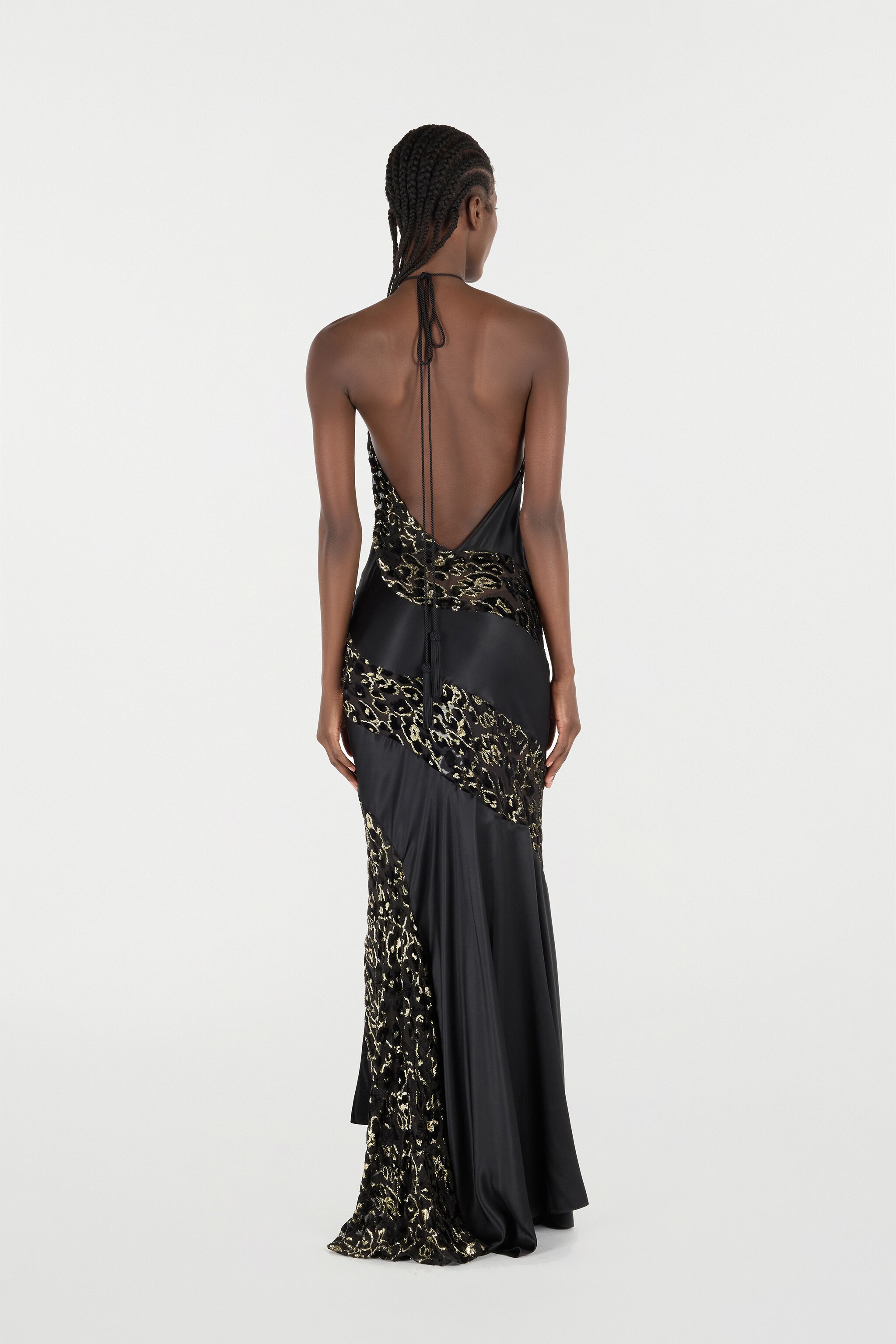 See-Through Long Dress with Animal Print - 4