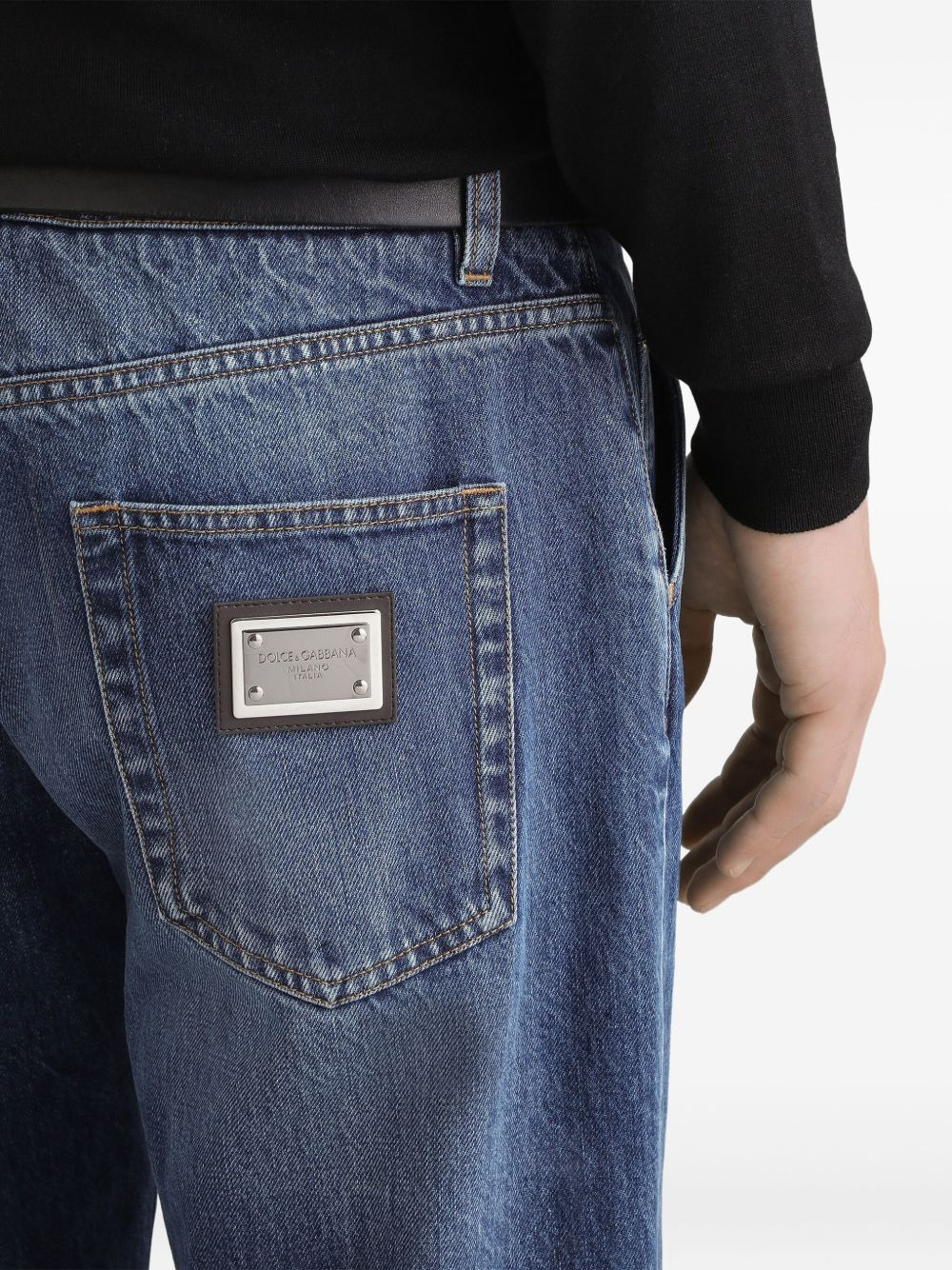 logo-plaque jeans - 5
