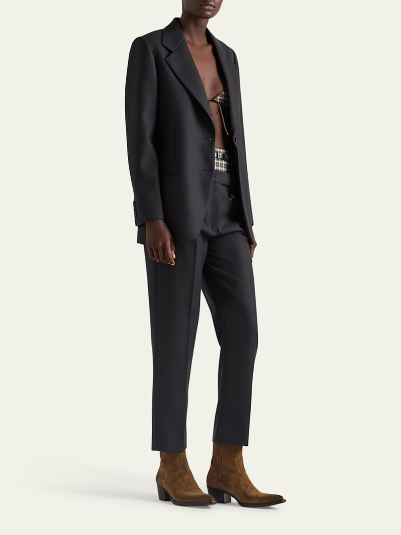 Prada Wool Gabardine Cropped Pants outlook