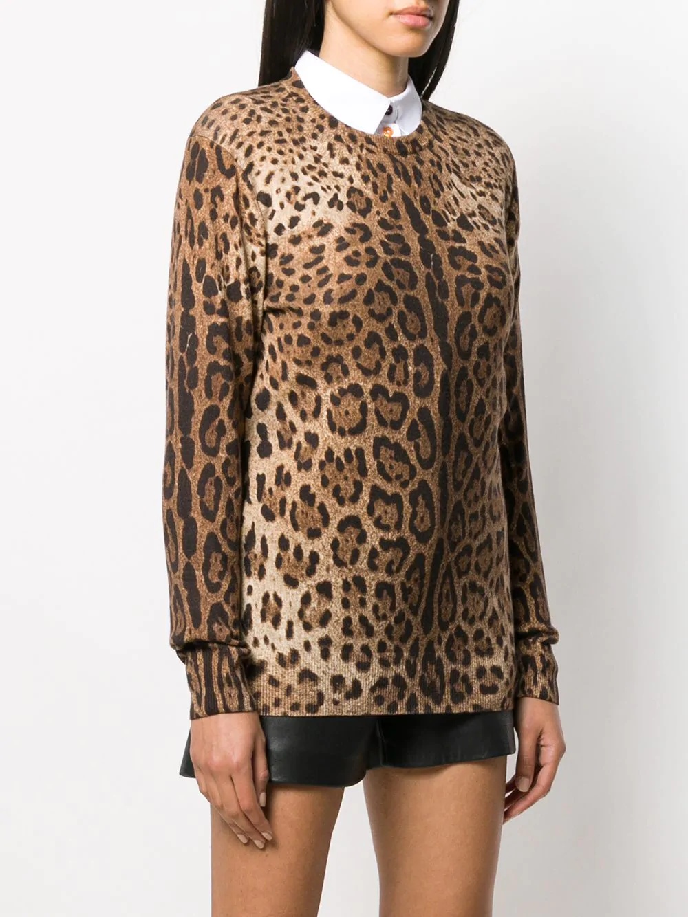 cashmere animal print sweater - 3