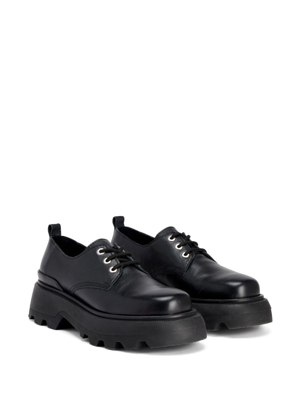 lace-up leather loafers - 2
