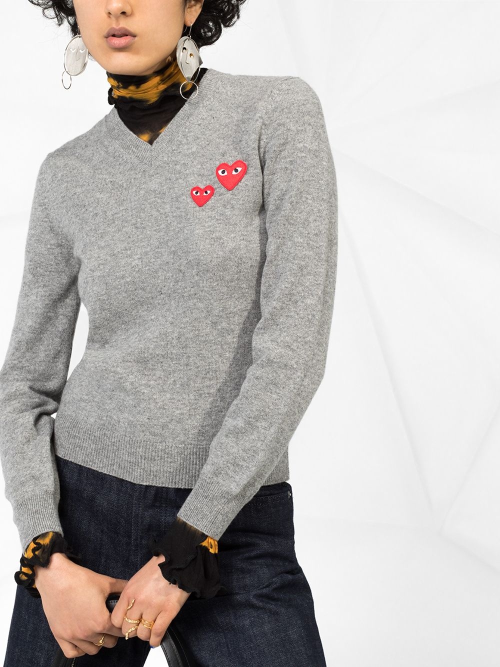 long sleeve V-neck sweater - 5