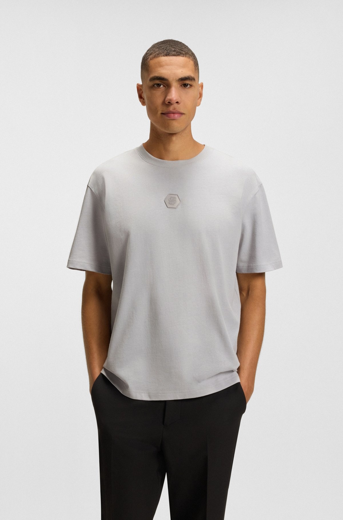 COTTON-JERSEY T-SHIRT WITH DOUBLE B MONOGRAM - 2