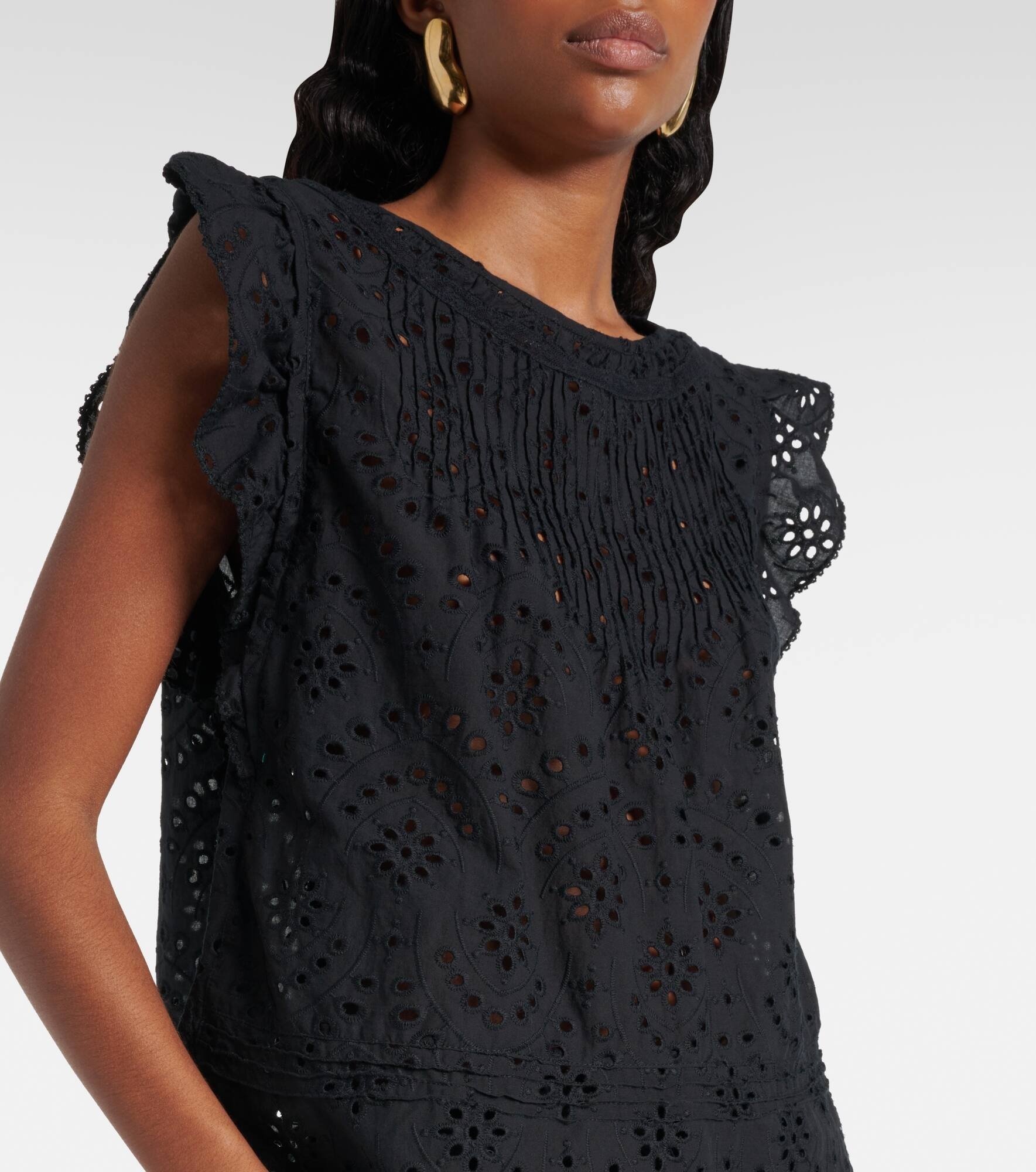 Broderie anglaise cotton top - 4