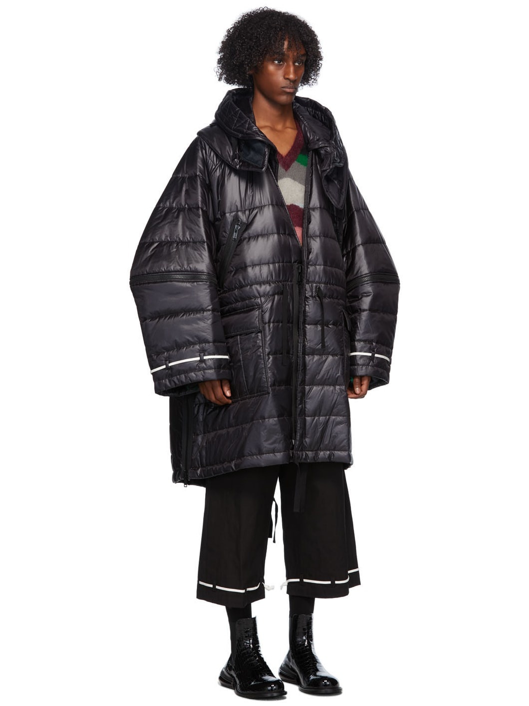 Black Oversized Puffer Jacket - 2
