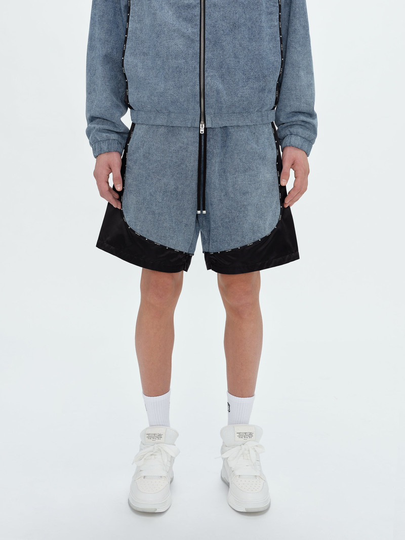 AMIRI SATIN/DENIM BLOCK SHORT outlook