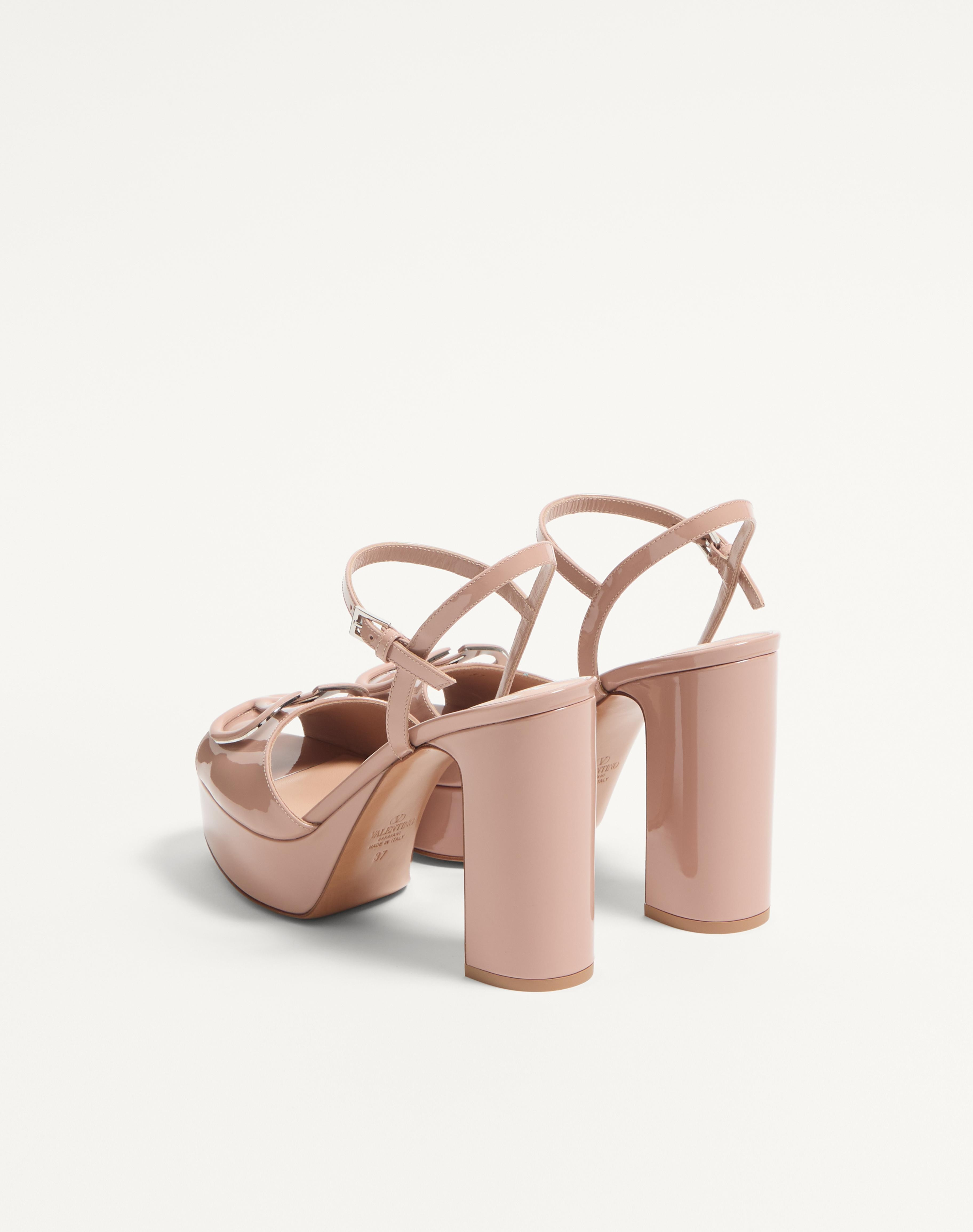 VLOGO SIGNATURE PLATFORM SANDAL IN PATENT LEATHER 115MM - 5