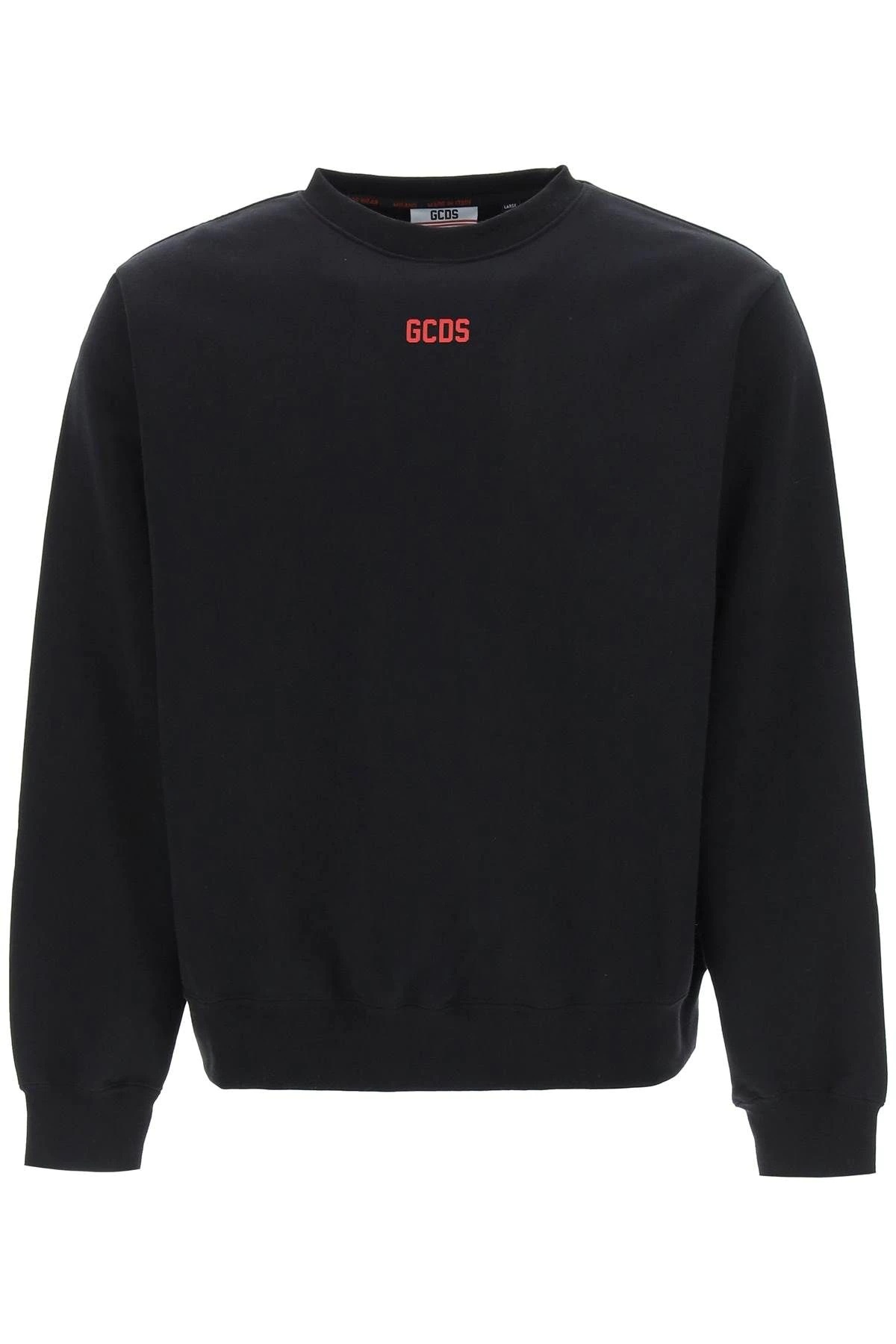 CREW NECK SWEATSHIRT WITH RUBBERIZED LOGO - 1