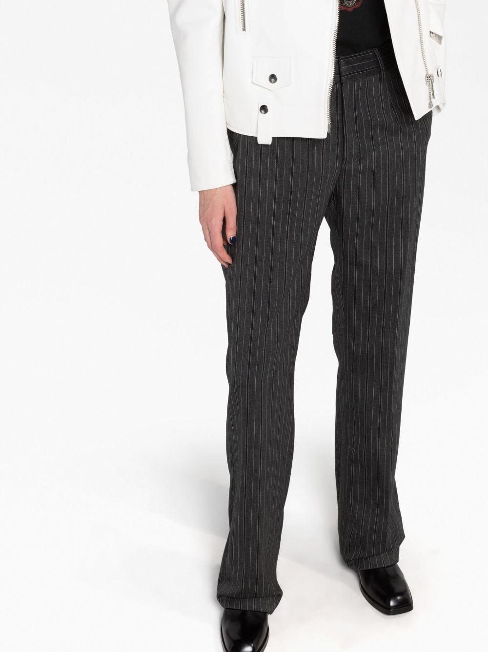 pinstriped tailored trousers - 5