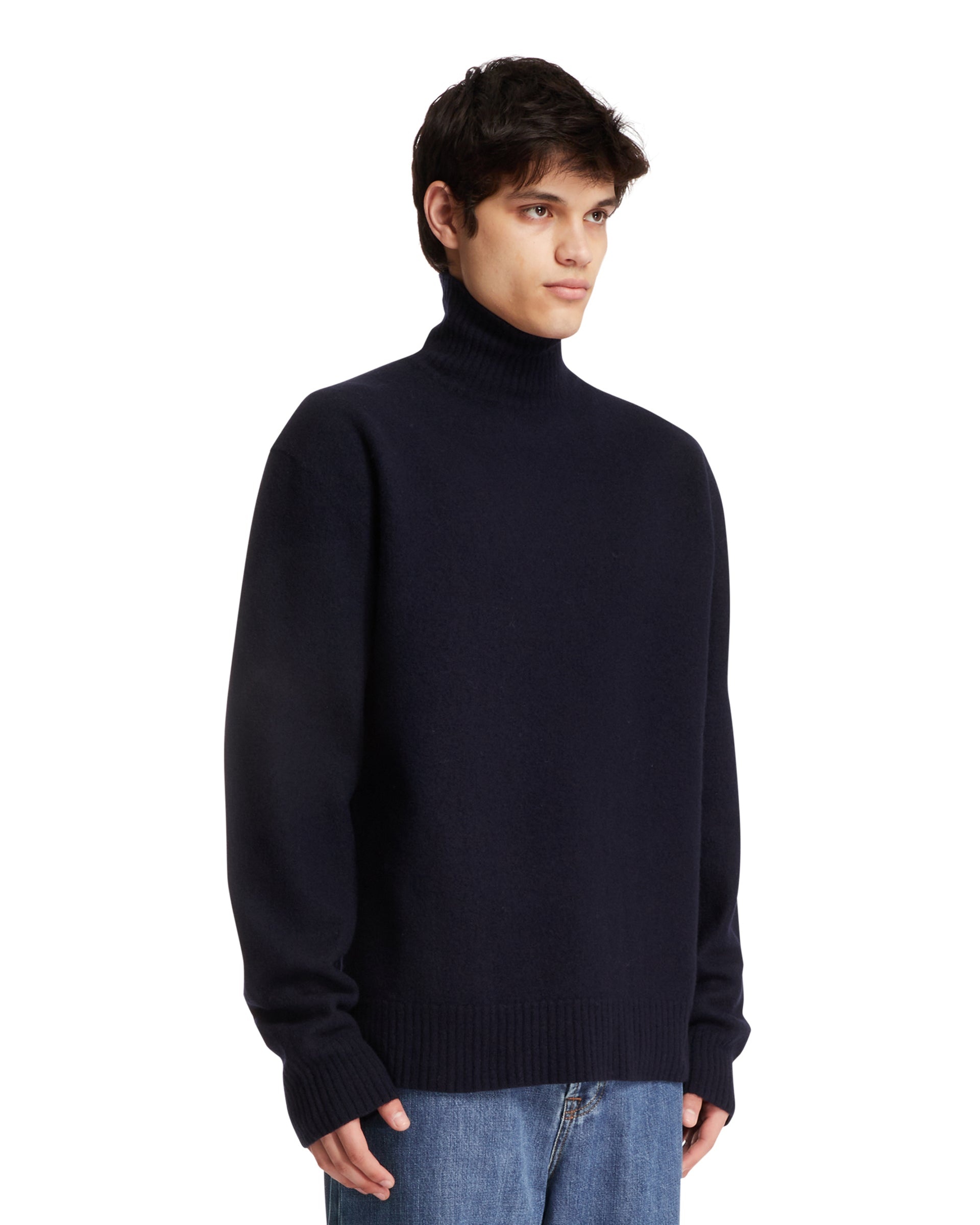 Black Wool Turtleneck Sweater - 4
