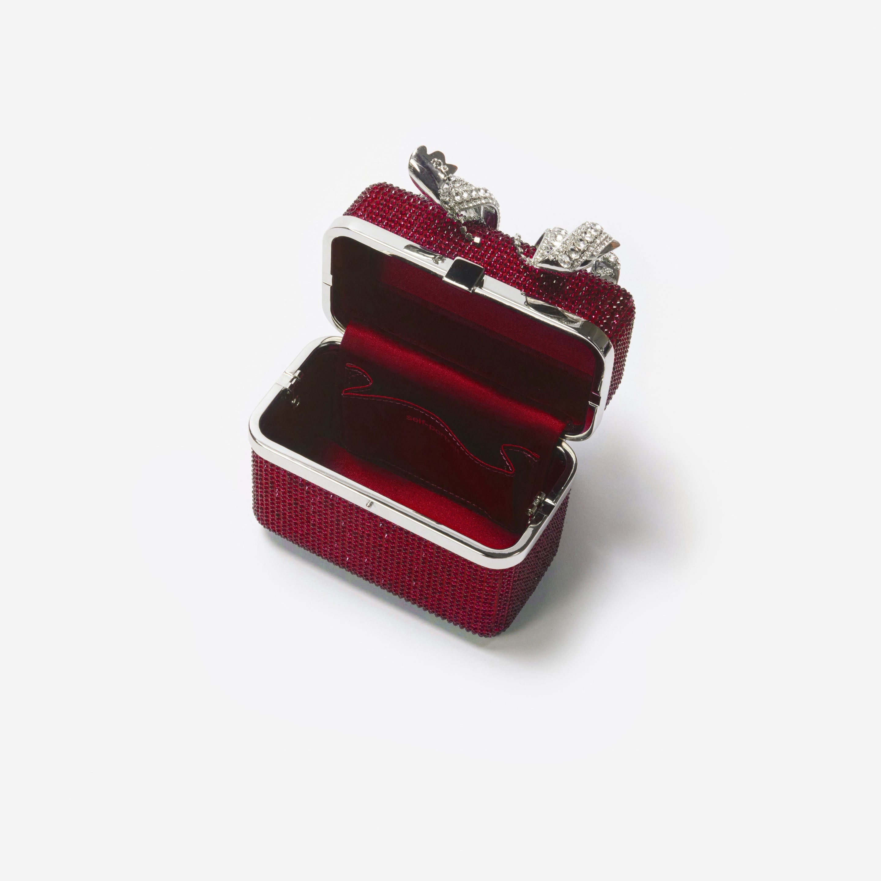 Burgundy Crystal Vanity Case - 5