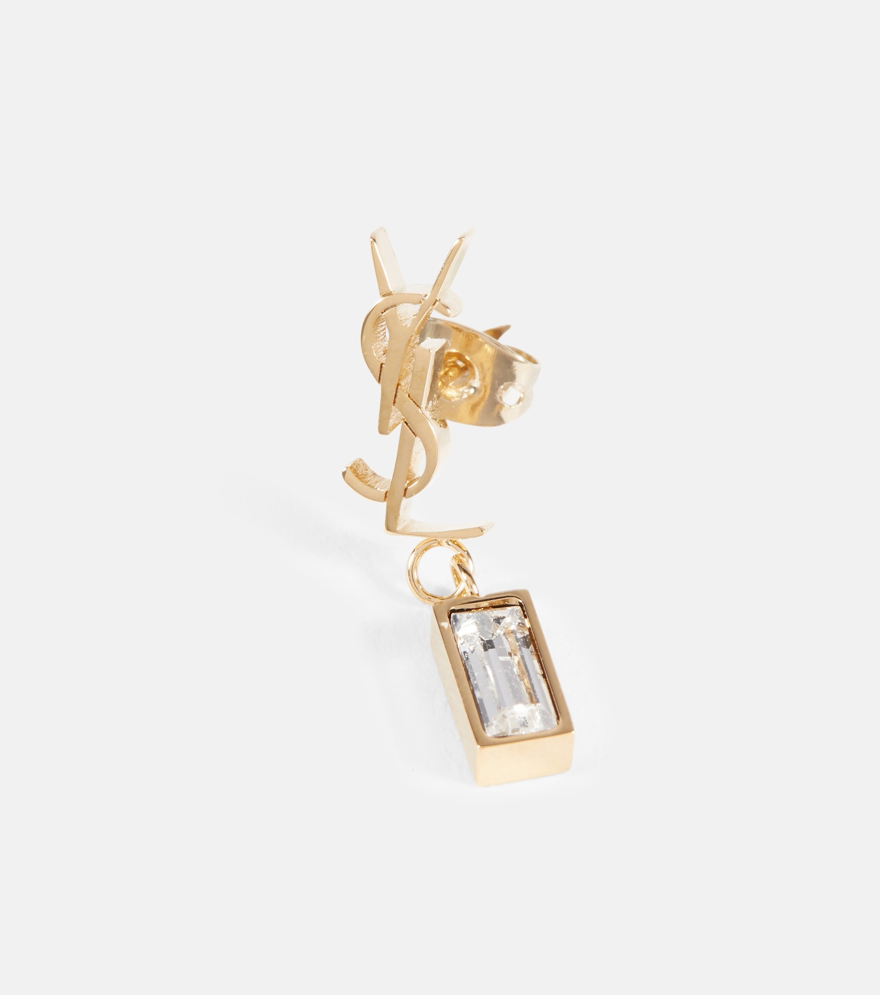 Single YSL rhinestone-embellished earring - 4