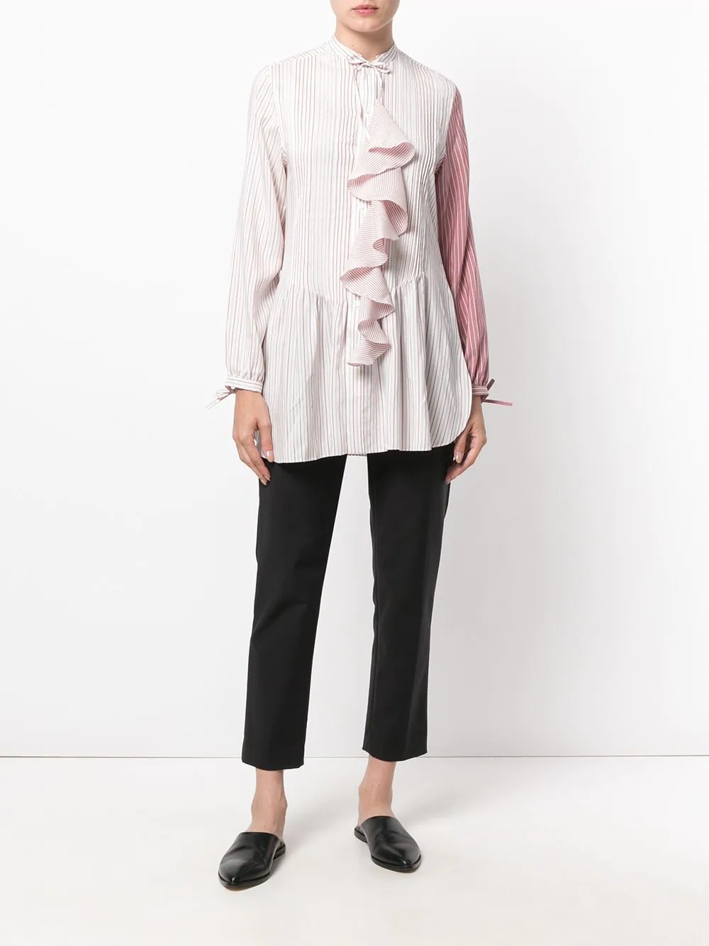 contrast sleeve shirt - 2