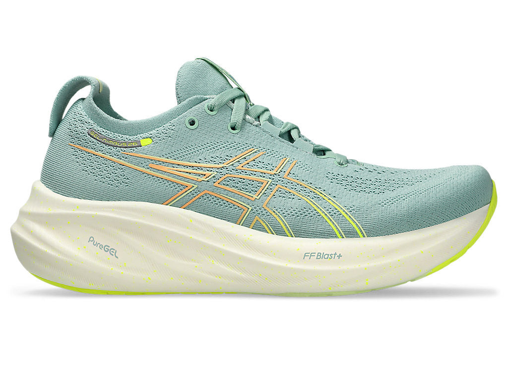 (WMNS) ASICS Gel-Nimbus 26 Sneakers 'Light Celadon Safety Yellow' 1012B601-301 - 2