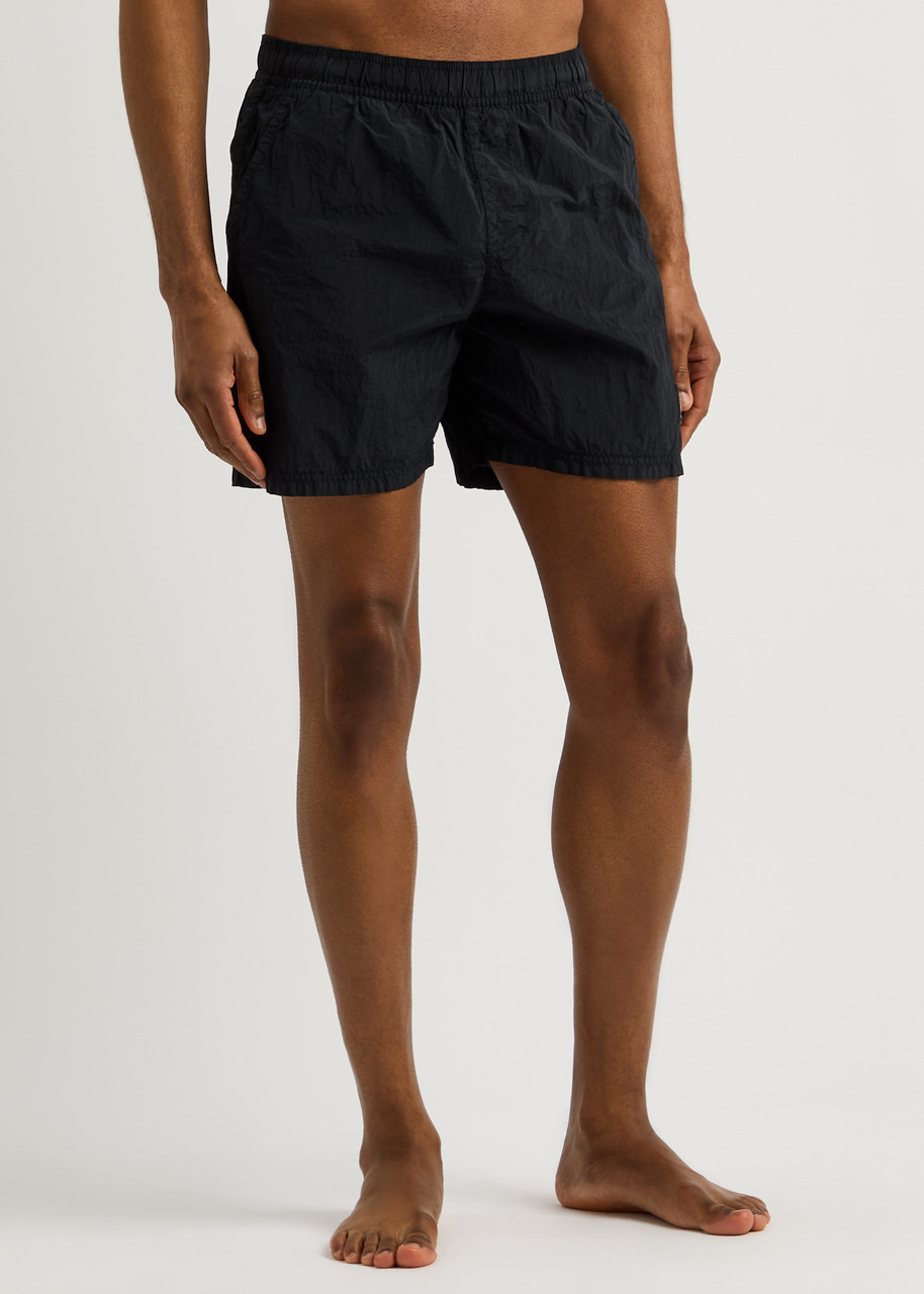 Stone Island Logo Crinkled Nylon Swim Shorts - 2