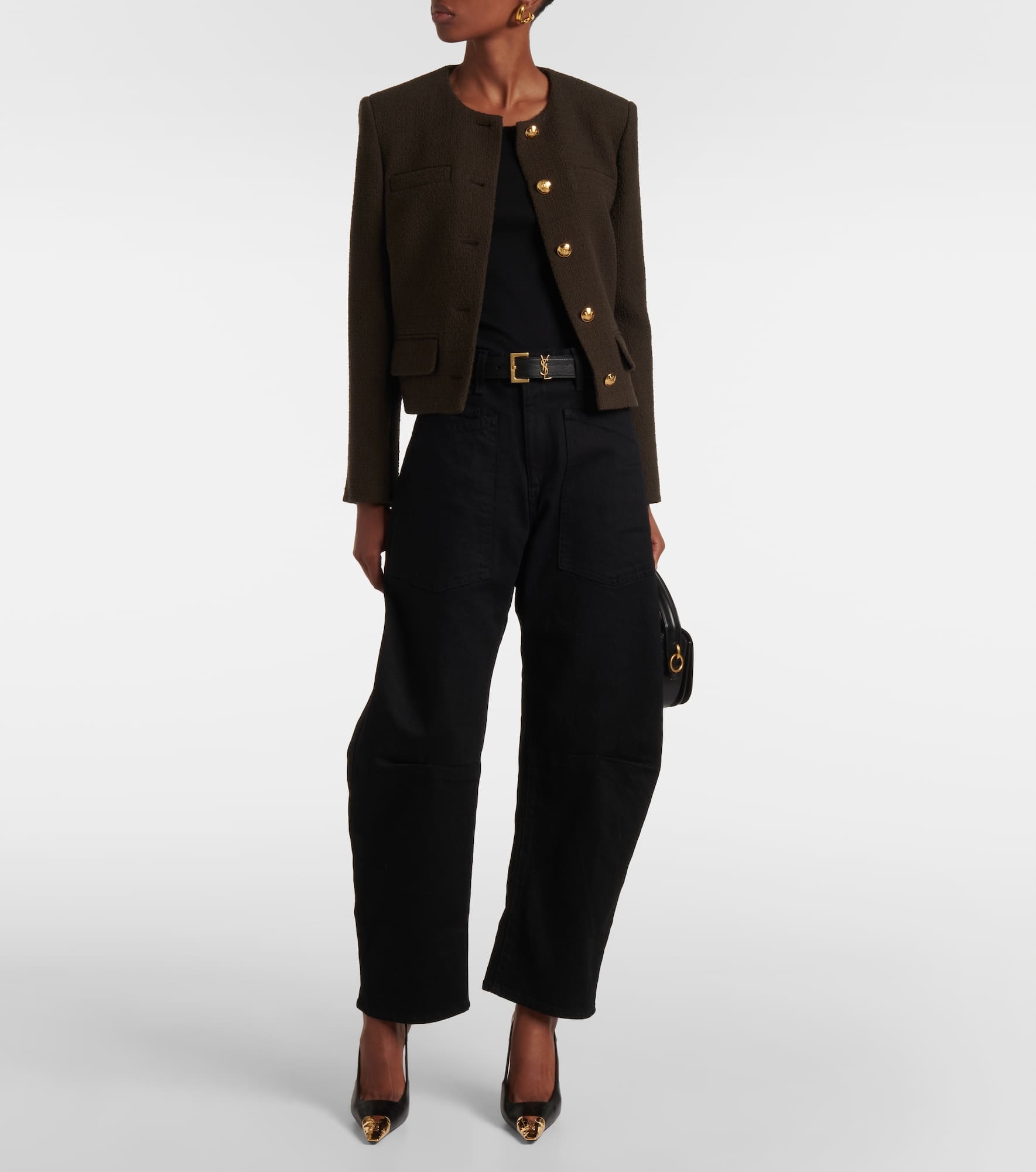 Shon high-rise barrel-leg jeans - 2