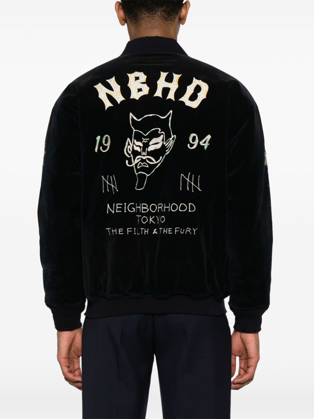 NEIGHBORHOOD Savage velvet bomber jacket | REVERSIBLE