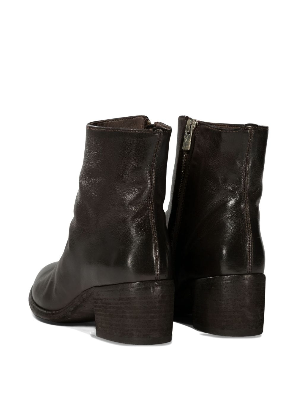 55mm zip-detail block-heel boots - 5