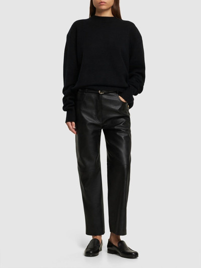 Stella McCartney Faux leather straight pants outlook
