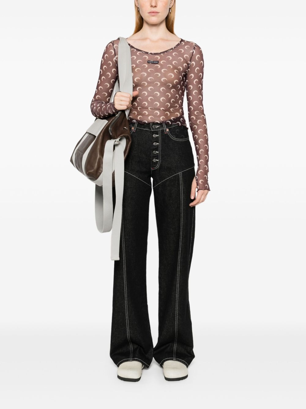 Marine Serre Women Moon Cropped Top - 5