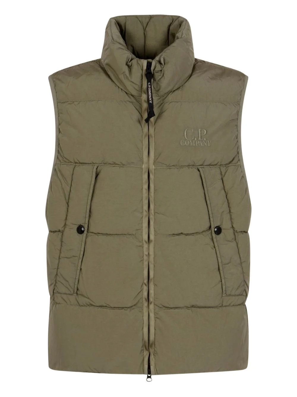 funnel-neck padded gilet - 1