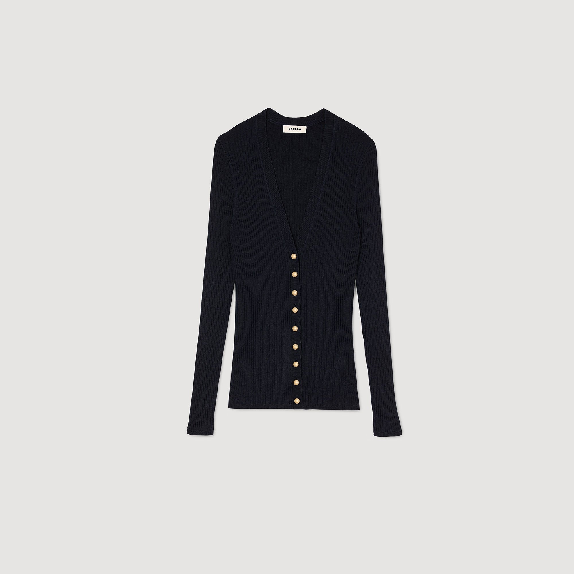 RIB KNIT CARDIGAN - 6