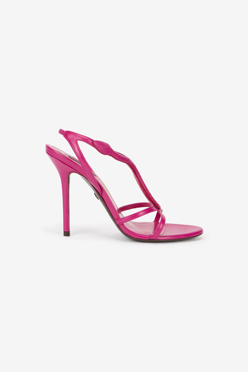 Leather Sandals with Snake Detail 1