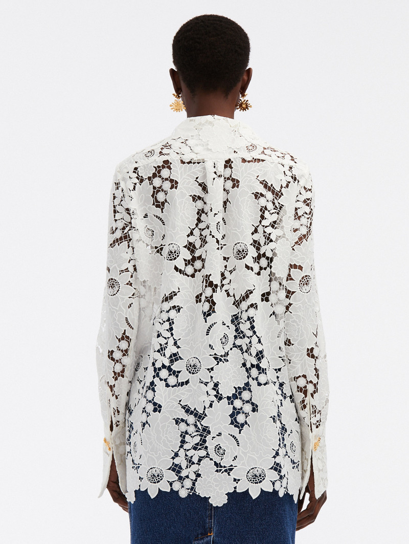 MIXED BOTANICAL GUIPURE LACE BLOUSE 3