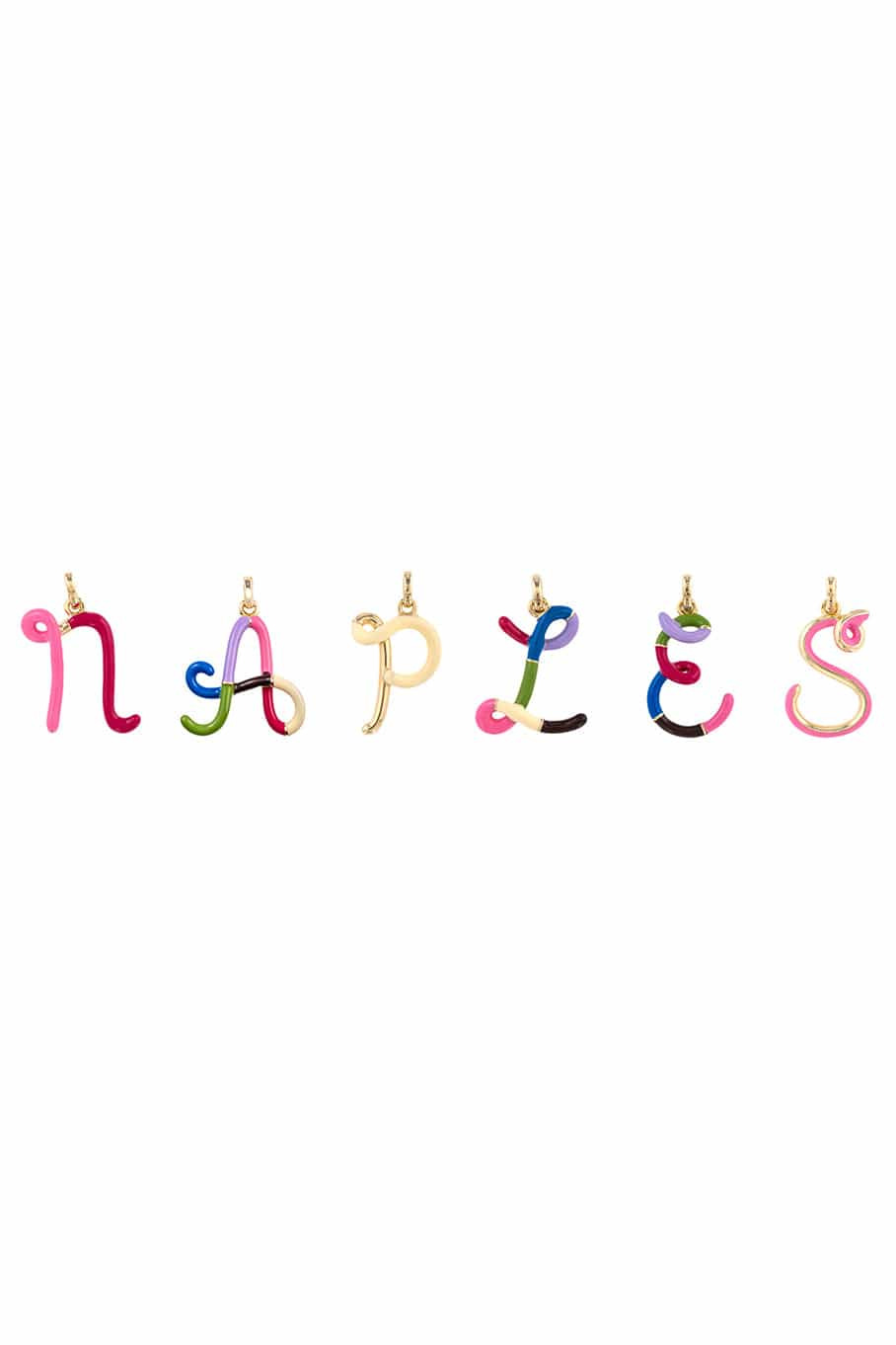 A-Z Multicolor Enamel Necklace - 9
