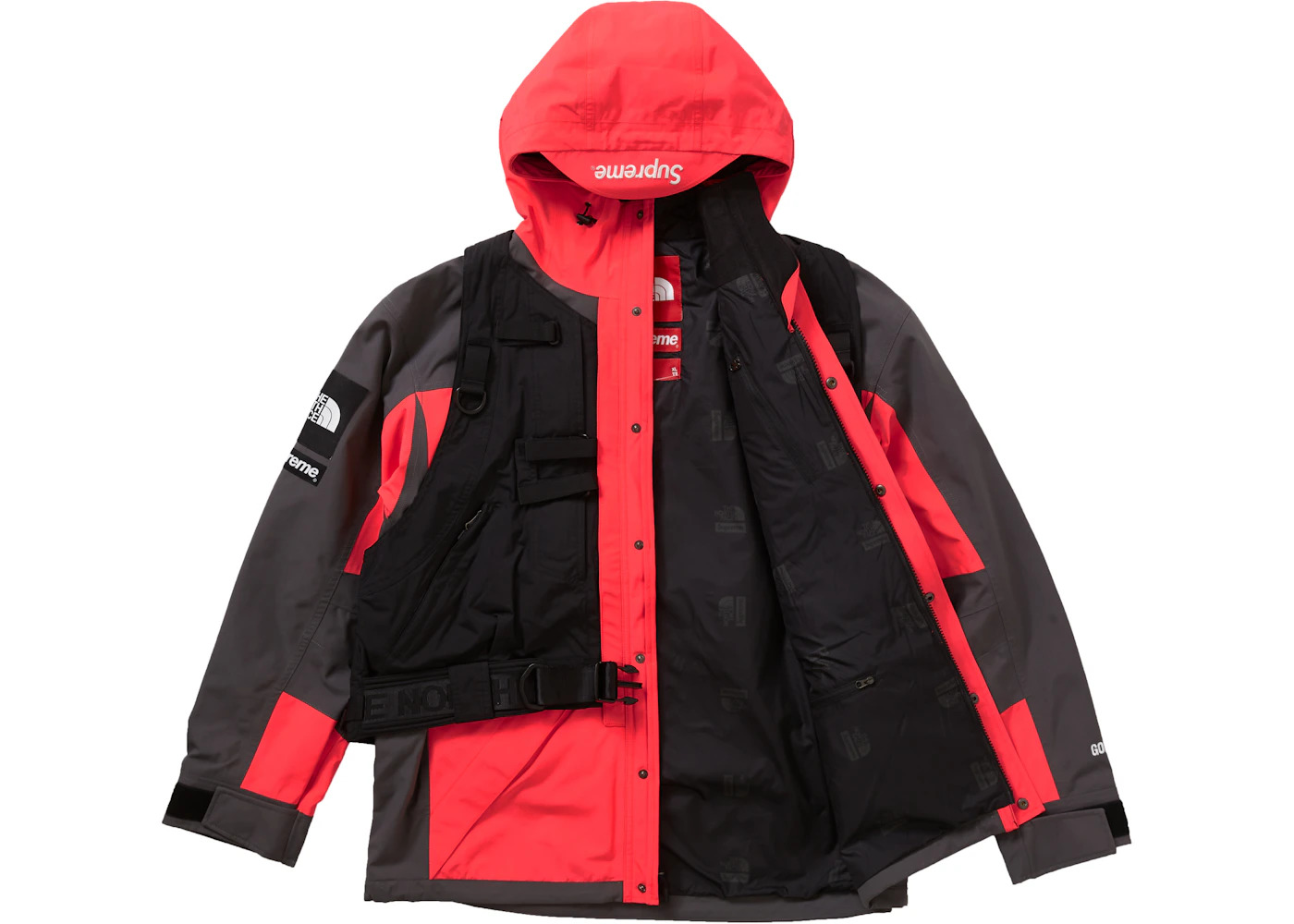 Supreme The North Face RTG Jacket + Vest Bright Red - 4