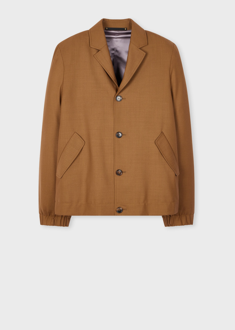 Brown Fresco Wool Blouson Jacket - 1