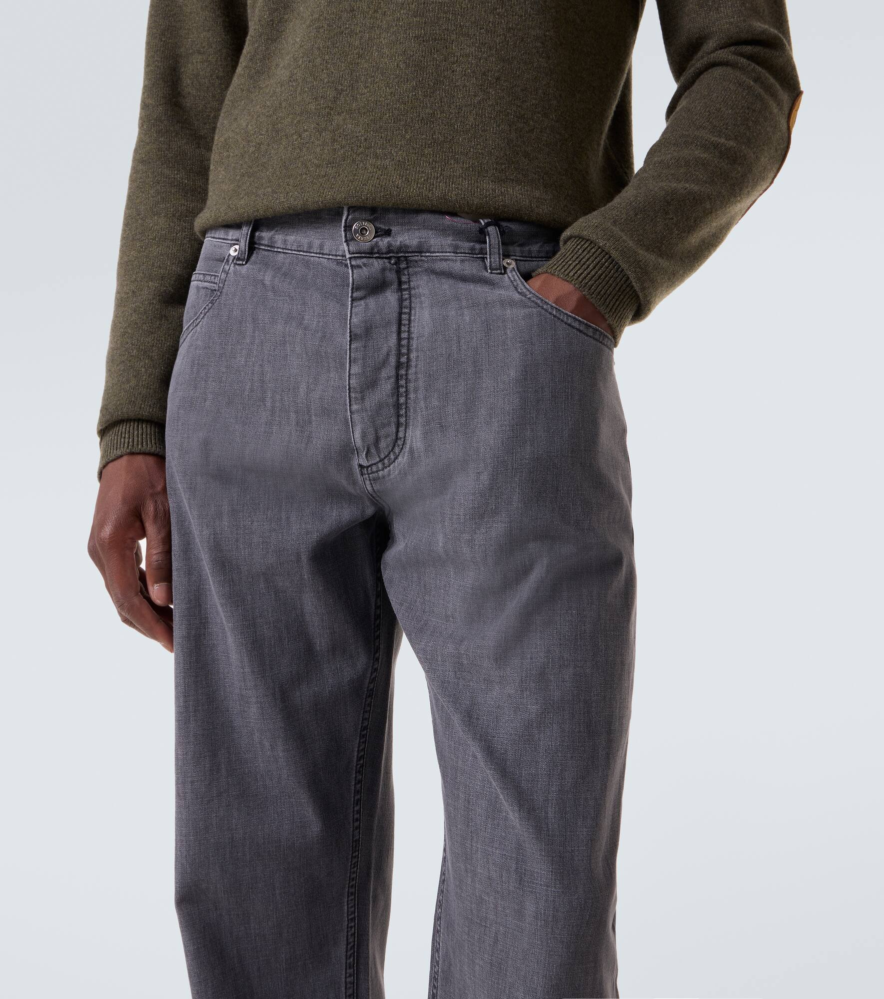 Mid-rise straight jeans - 5