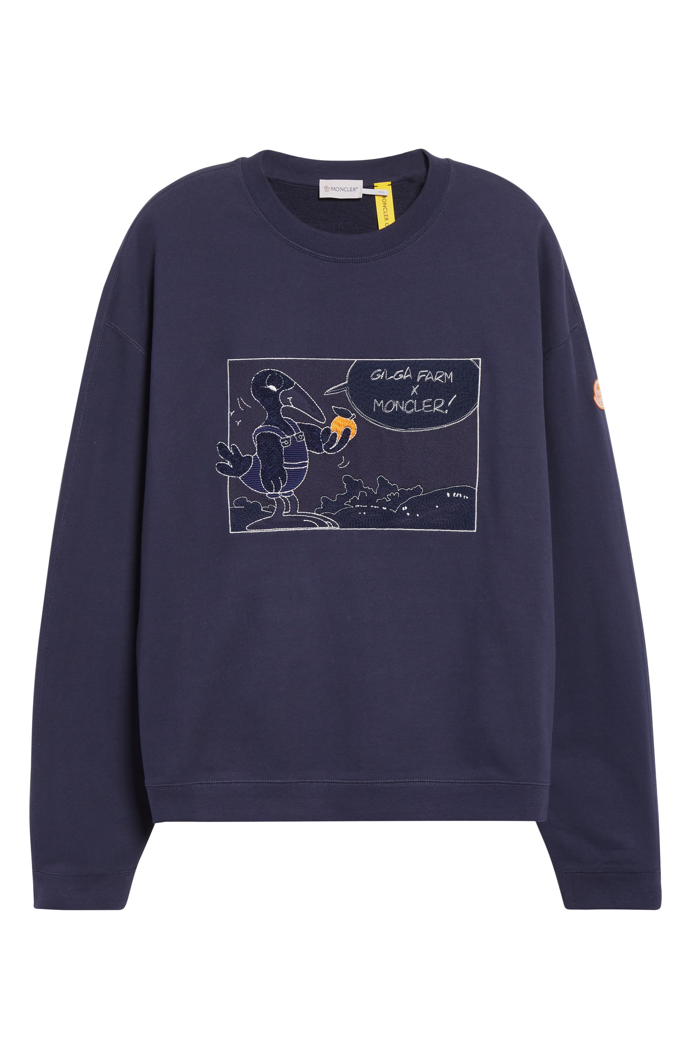 Moncler x Gilga Farm by Donald Glover French Terry Sweatshirt in Navy at Nordstrom - 6
