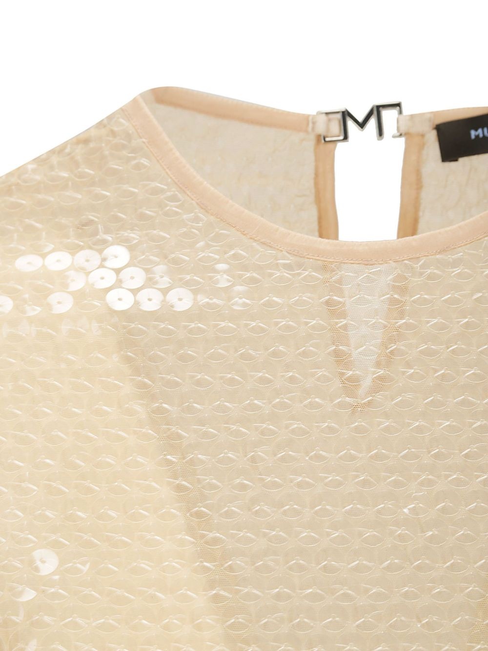 short-sleeved sequinned blouse - 3