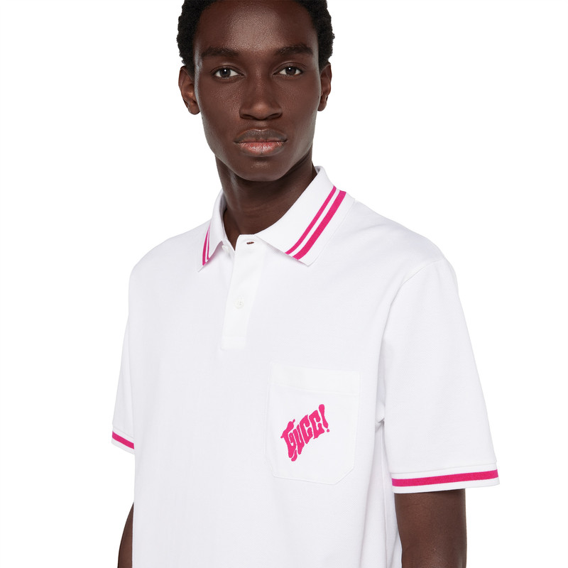 Cotton polo T-shirt with embroidery 5